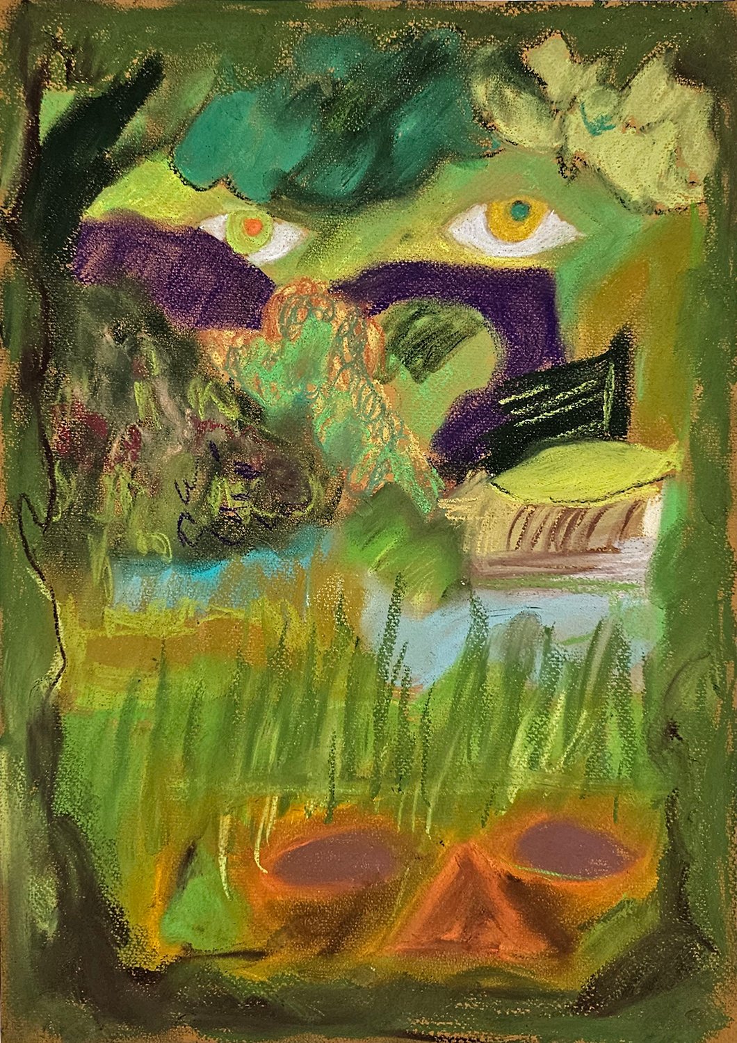 11 Mask_softpastel and charcoal on Murano paper_Louisa Chambers_small