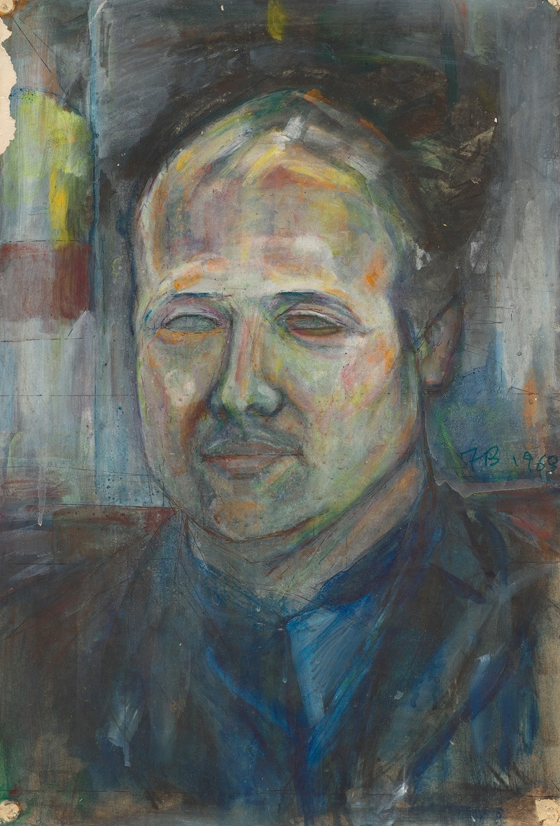 Frank Bowling_NORBERT LYNTON_963_acrylic on paper_50-2 x 34-2 cm_Courtesy the artist_Photographed by Anna Arca