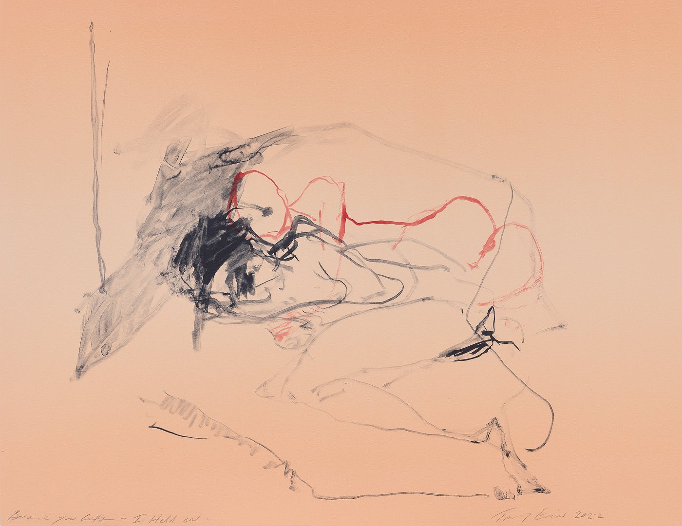 Tracey Emin drawing of a nude figure