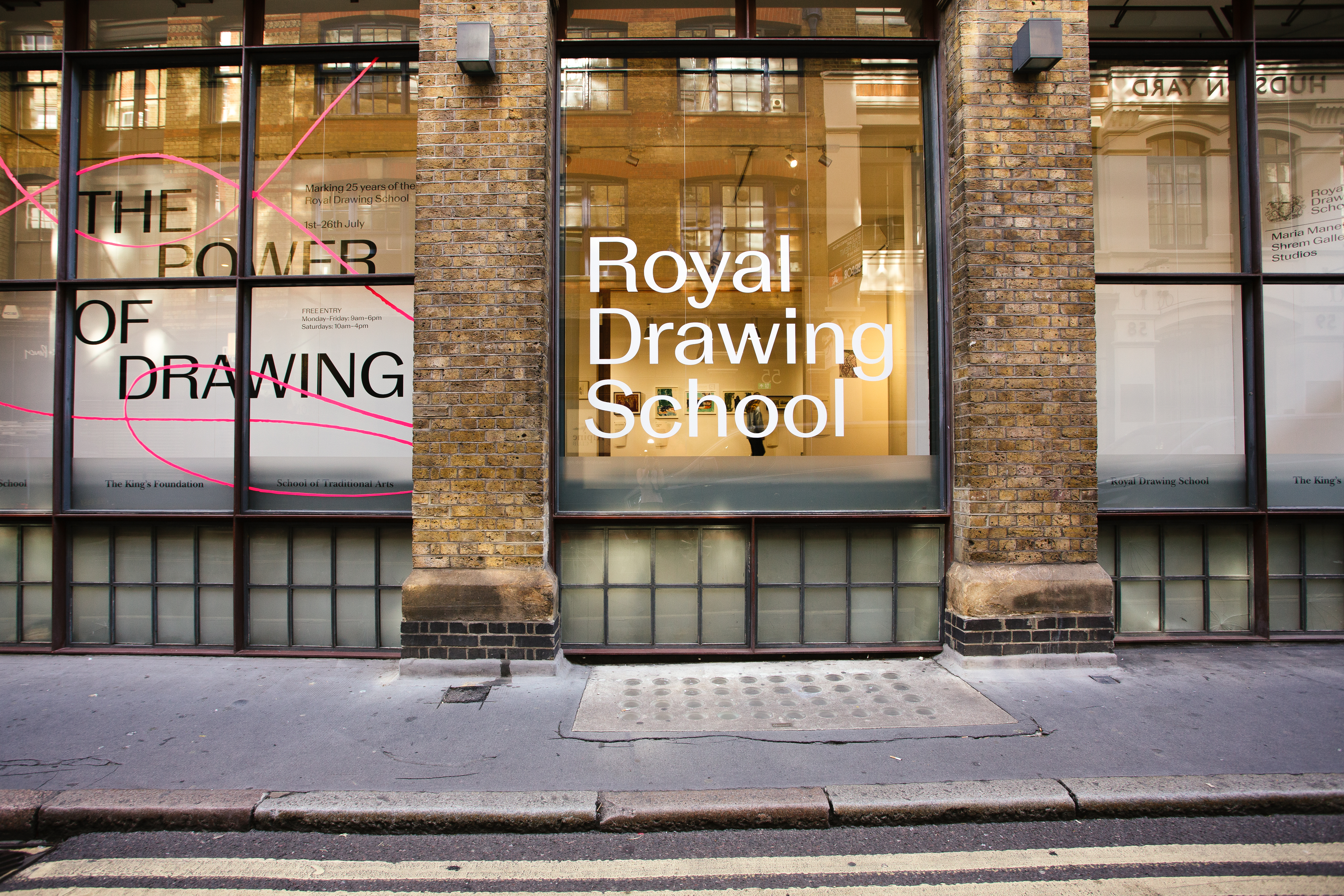Front facade of Royal Drawing School's Power of Drawing exhibition