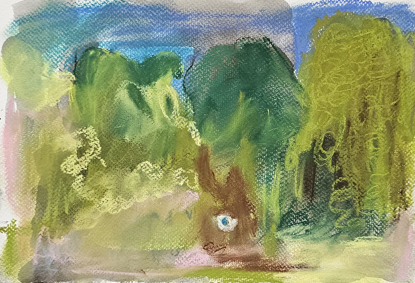 Weeping Willow_ink_charcol and soft pastel on watercolour paper copy