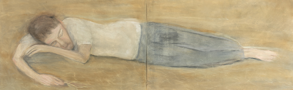 Self portrait as Oceanus after Poussin