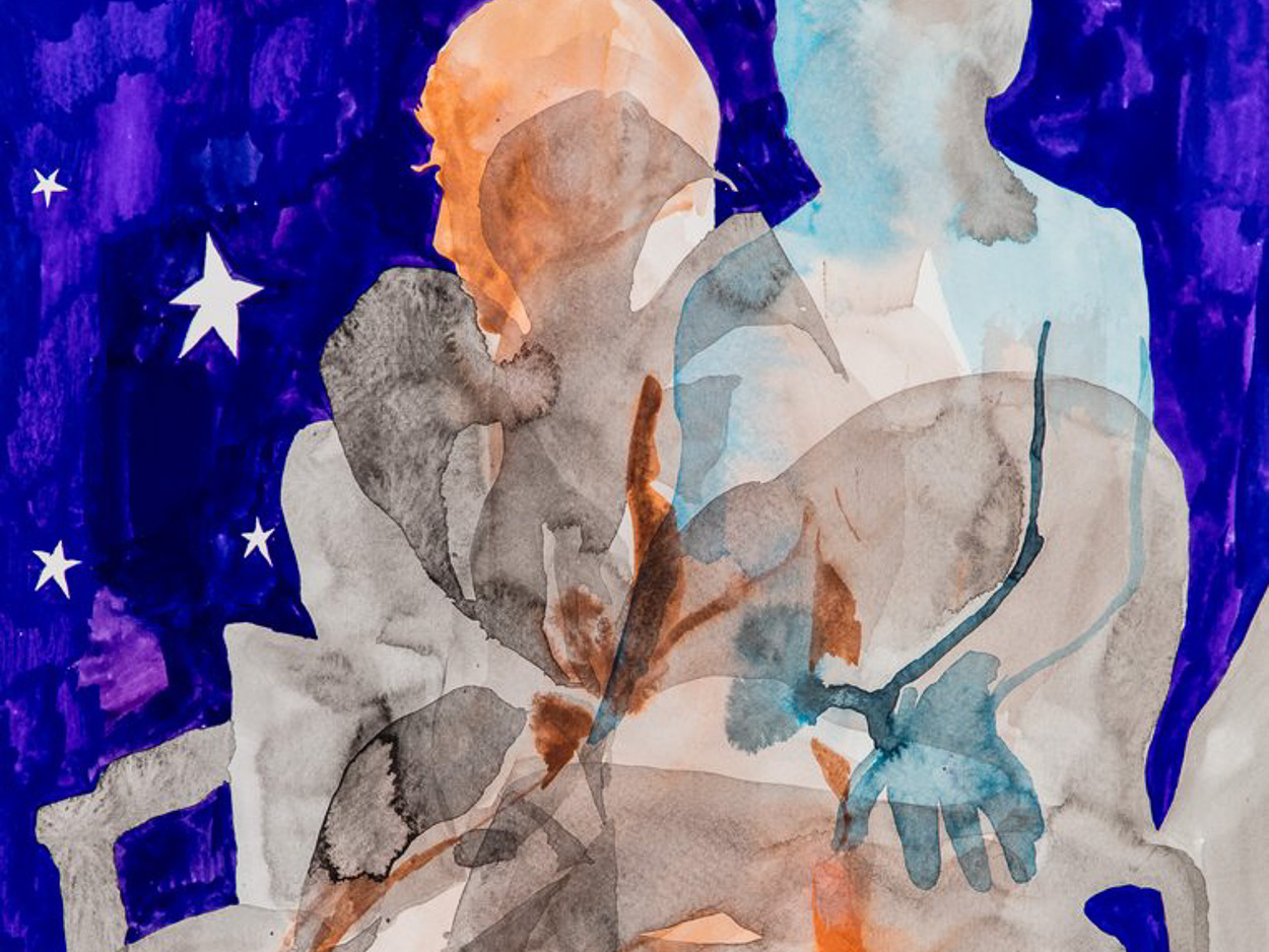 Digital Studio: Evening Life Drawing | Ink and collage Image