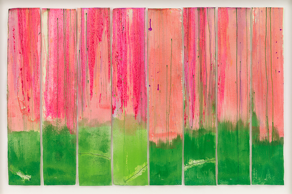 Frank Bowling, Leafy, 2024, Acrylic on paper