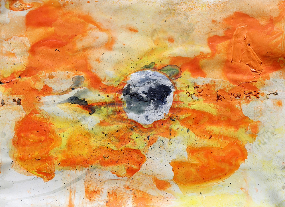 Frank Bowling, Untitled Orange Circle, 2026