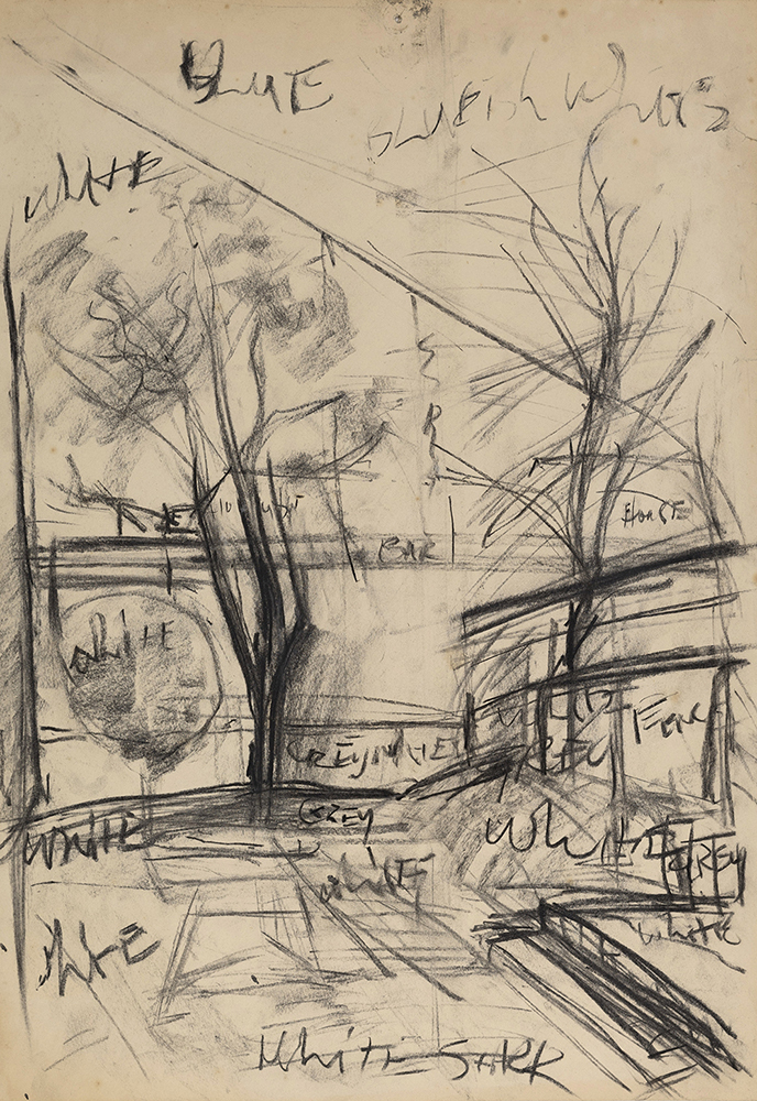 Frank Bowling, Preparatory sketch for Snow Painting