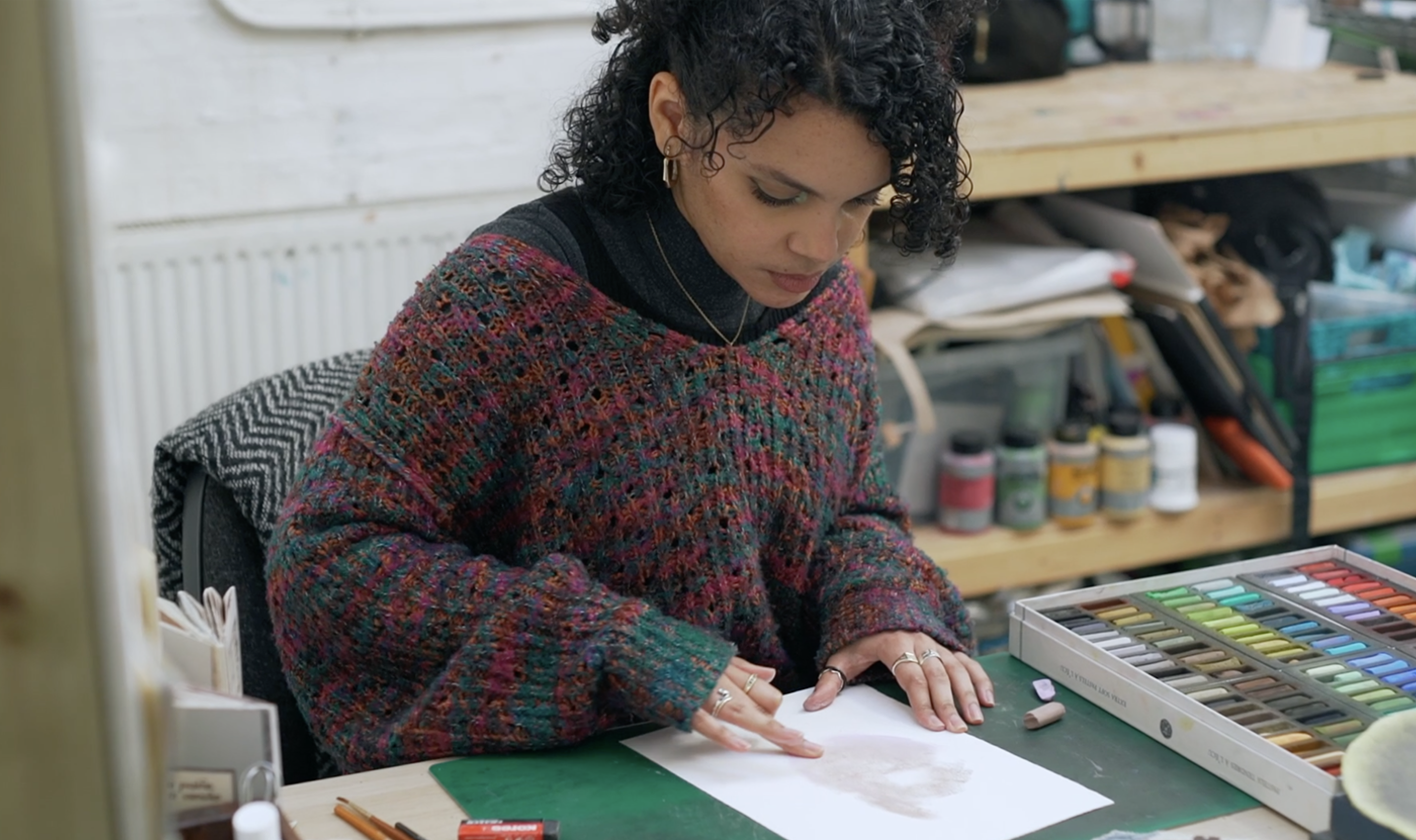 Natalie Charles in her studio