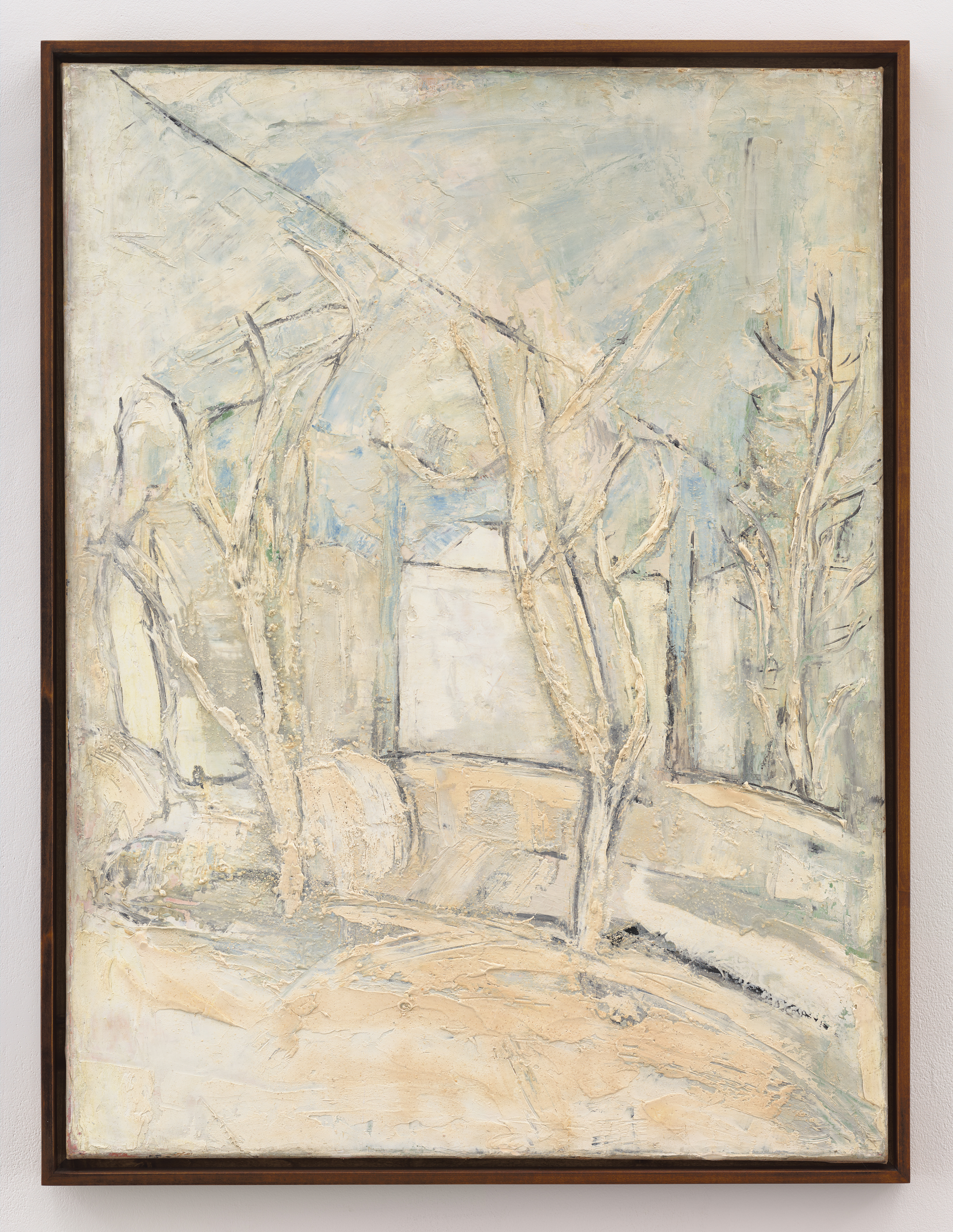Snow Painting, 1962, oil on canvas, 102.1 x 75.8 x 1.5 cm. Courtesy the artist. Photographed by Anna Arca